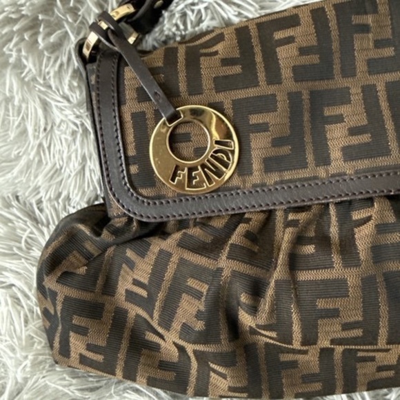 ✨ Fendi Zucca Monogram Shoulder Bag – Brown ✨ - Picture 3 of 8